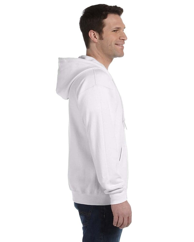 Gildan sweatshirt with zipper for men dark white