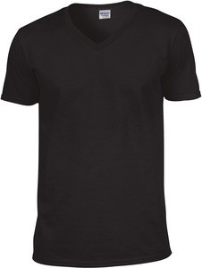 Gildan GI64V00 - Softstyle Mens V-Neck T-Shirt Black/Black