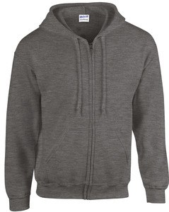Gildan GI18600 - Heavy Blend Adult Full Zip Hooded Sweatshirt Dark Heather
