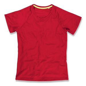 Stedman ST8500 - Sports Raglan Mesh Ladies T-Shirt Crimson Red