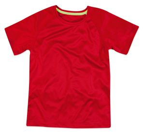 Stedman ST8570 - Sports Raglan Mesh Kids T-Shirt Crimson Red