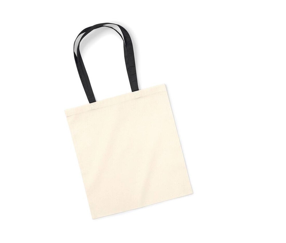 Westford mill W101C - Shopping bag with contrasting handles