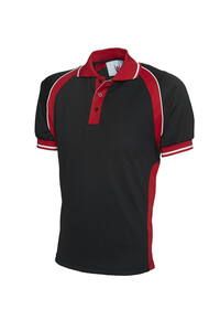 Radsow by Uneek UC123 - Sports Poloshirt Black/Red