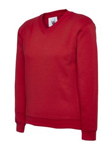Radsow by Uneek UC206 - Childrens V Neck Sweatshirt Red