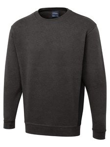 Radsow by Uneek UC217 - Two Tone Crew New Sweatshirt Charcoal/Black