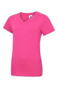 Radsow by Uneek UC319 - Ladies Classic V Neck T Shirt Hot Pink