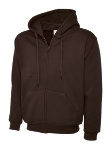 Radsow by Uneek UC504 - Adults Classic Full Zip Hooded Sweatshirt Brown
