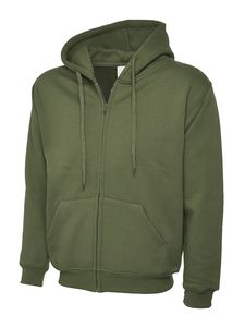 Radsow by Uneek UC504 - Adults Classic Full Zip Hooded Sweatshirt Olive Green