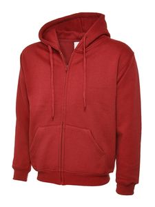 Radsow by Uneek UC504 - Adults Classic Full Zip Hooded Sweatshirt Red