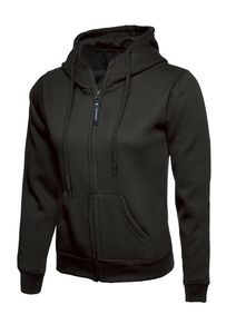 Radsow by Uneek UC505 - Ladies Classic Full Zip Hooded Sweatshirt Black