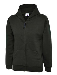 Radsow by Uneek UC506 - Childrens Classic Full Zip Hooded Sweatshirt Black