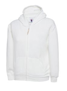 Radsow by Uneek UC506 - Childrens Classic Full Zip Hooded Sweatshirt White