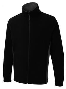 Radsow by Uneek UC617 - Two Tone Full Zip Fleece Jacket Black/Charcoal