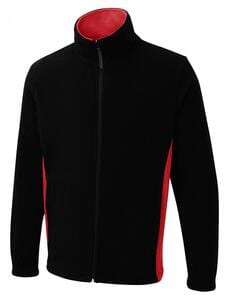 Radsow by Uneek UC617 - Two Tone Full Zip Fleece Jacket Black/Red