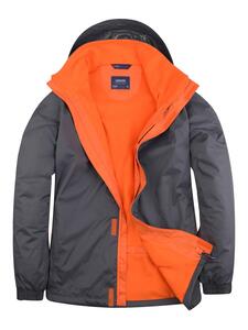 Radsow by Uneek UC621 - Deluxe Outdoor Jacket Deep Grey/Fiery Orange