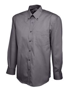 Radsow by Uneek UC701 - Mens Pinpoint Oxford Full Sleeve Shirt Charcoal