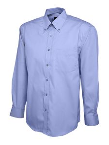 Radsow by Uneek UC701 - Mens Pinpoint Oxford Full Sleeve Shirt Mid Blue
