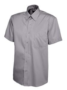 Radsow by Uneek UC702 - Mens Pinpoint Oxford Half Sleeve Shirt Charcoal