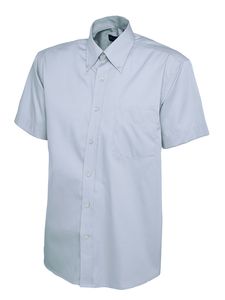 Radsow by Uneek UC702 - Mens Pinpoint Oxford Half Sleeve Shirt Light Blue