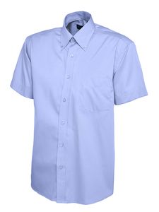 Radsow by Uneek UC702 - Mens Pinpoint Oxford Half Sleeve Shirt Mid Blue