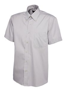 Radsow by Uneek UC702 - Mens Pinpoint Oxford Half Sleeve Shirt Silver Grey