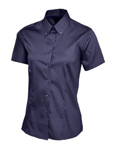 Radsow by Uneek UC704 - Ladies Pinpoint Oxford Half Sleeve Shirt Navy