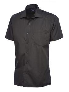 Radsow by Uneek UC710 - Mens Poplin Half Sleeve Shirt Black