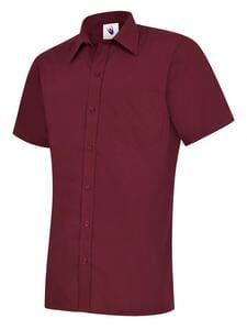 Radsow by Uneek UC710 - Mens Poplin Half Sleeve Shirt Burgundy