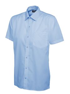 Radsow by Uneek UC710 - Mens Poplin Half Sleeve Shirt Light Blue