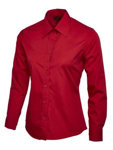 Radsow by Uneek UC711 - Ladies Poplin Full Sleeve Shirt Red