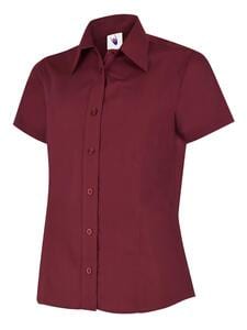 Radsow by Uneek UC712 - Ladies Poplin Half Sleeve Shirt Burgundy