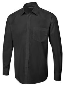 Radsow by Uneek UC713 - Men's Long Sleeve Poplin Shirt Black