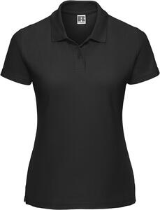 Russell R539F - Classic PolyCotton Ladies Polo 215gm Black