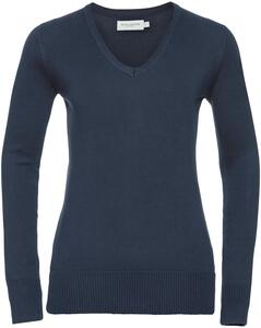 Russell R710F - Knitted V-Neck Pullover Ladies French Navy