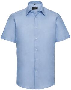 Russell Collection R923M - Oxford Tailored Easy Care Short Sleeve Shirt Mens Oxford Blue
