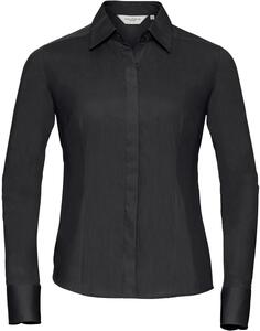 Russell Collection R924F - Poplin Easy Care Fitted Long Sleeve Shirt Ladies