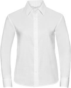 Russell Collection R932F - Ladies Oxford Long Sleeve Shirt 135gm White