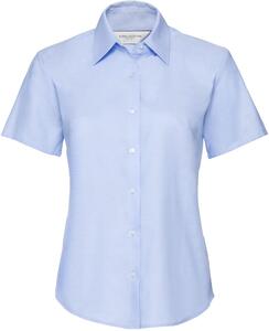 Russell Collection R933F - Ladies Oxford Short Sleeve Shirt 135gm Oxford Blue