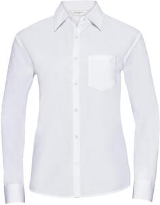 Russell Collection R934F - Ladies Poplin Shirts Long Sleeve 110gm
