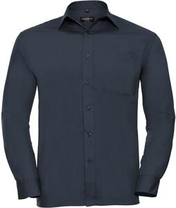 Russell Collection R934M - Mens Poplin Shirts Long Sleeve 110gm French Navy