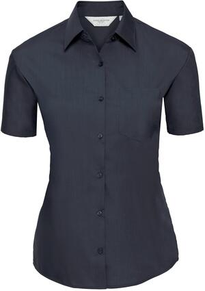 Russell Collection R935F - Ladies Poplin Shirts Short Sleeve 110gm