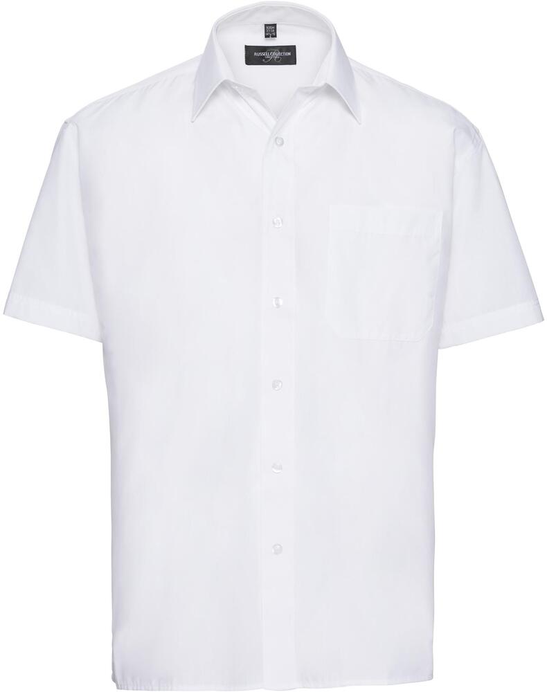 Russell Collection R935M - Mens Poplin Shirts Short Sleeve 110gm