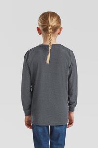 Fruit Of The Loom F61007 - Valueweight T-Shirt Long Sleeve Kids DK HEATHER
