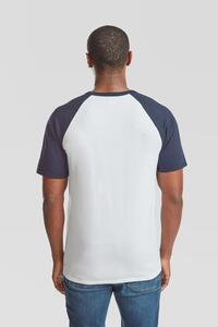 Fruit Of The Loom F61026 - Baseball Short Sleeved T-Shirt Wh/Nav