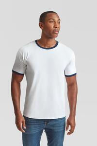 Fruit Of The Loom F61168 - Ringer Short Sleeve T-Shirt White/Navy
