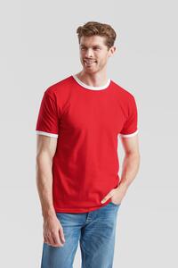 Fruit Of The Loom F61168 - Ringer Short Sleeve T-Shirt RED/WHI