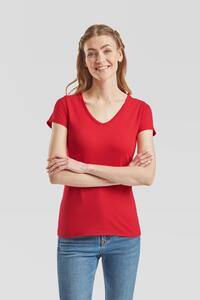 Fruit Of The Loom F61398 - LadyFit Valueweight V-Neck T-Shirt Red