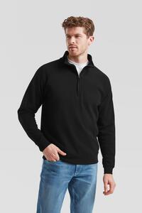 Fruit Of The Loom F62114 - Classic Zip Neck Sweat Black