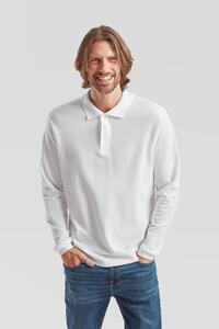 Fruit Of The Loom F63310 - Long Sleeved Premium Polo White