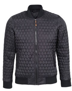2786 TS026 - QUILTED FLIGHT JACKET Black